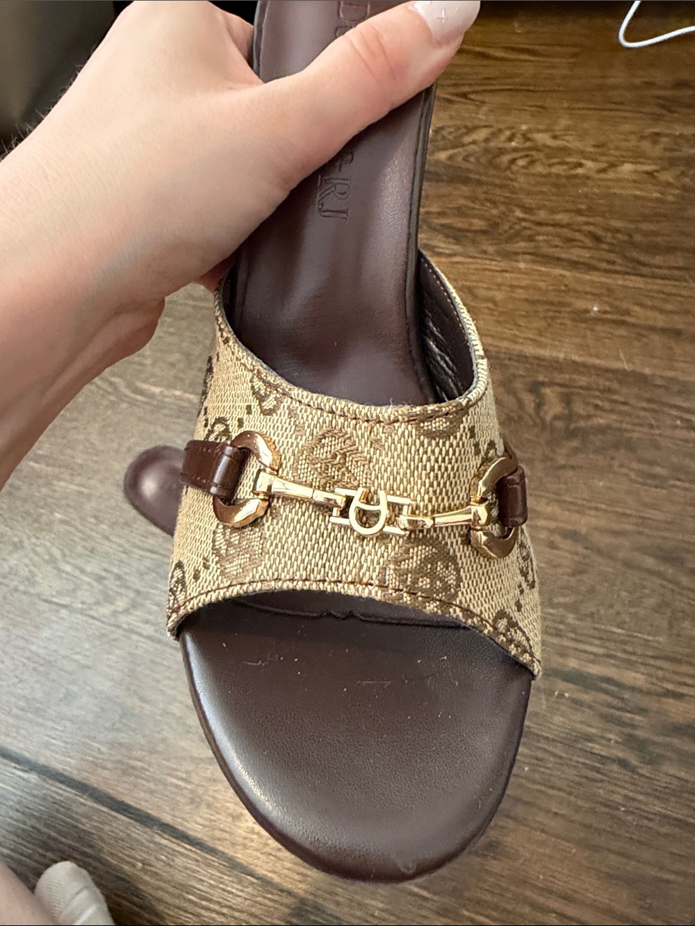 Brown Slide Sandals - Picture 6 of 7